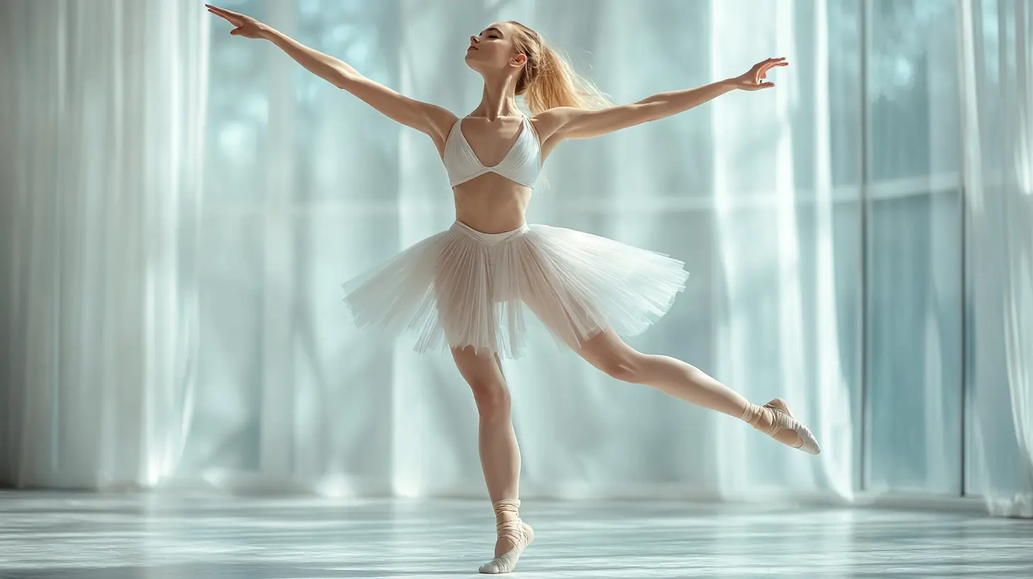 A ballet dancer demonstrating essential physical attributes