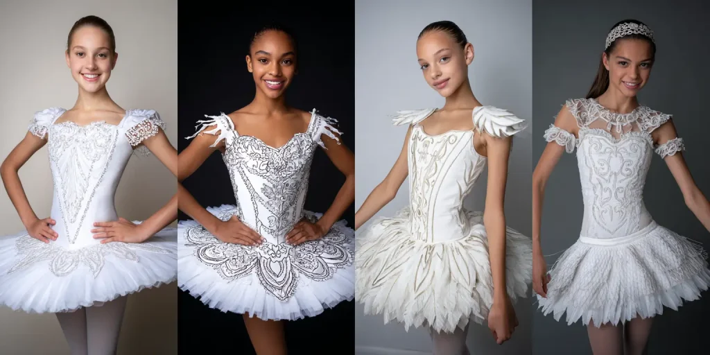 Different styles of classical tutus