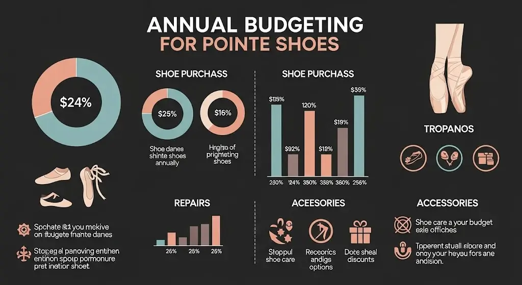 Annual budgeting for pointe shoes