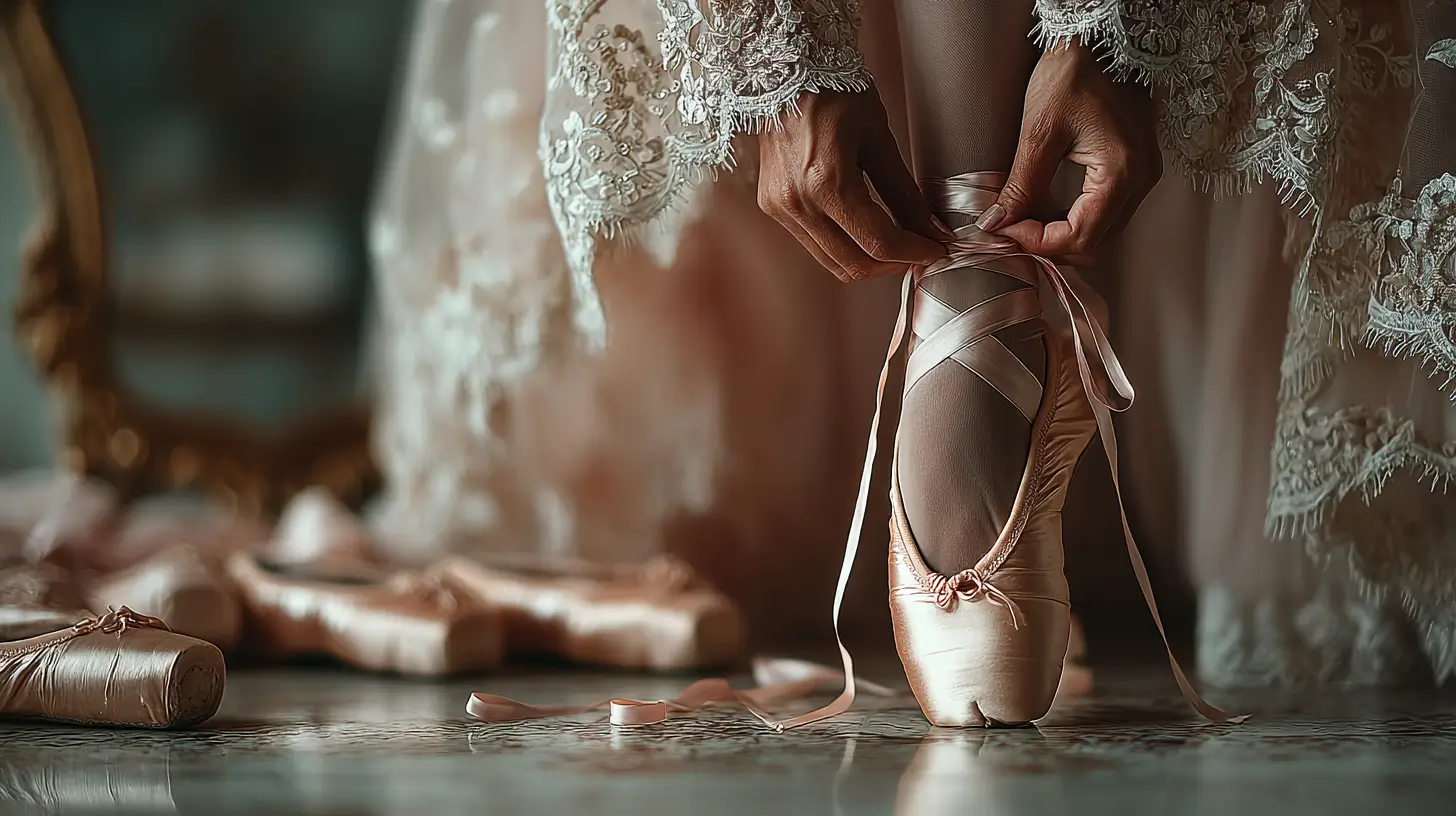 How to tie pointe shoes