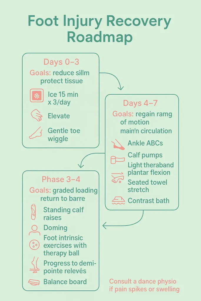 Foot injury recovery roadmap