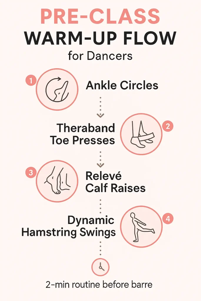 Pre class warm up flow for dancers