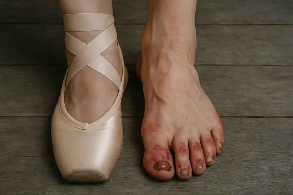 Reality of Ballerina Feet Damage censored