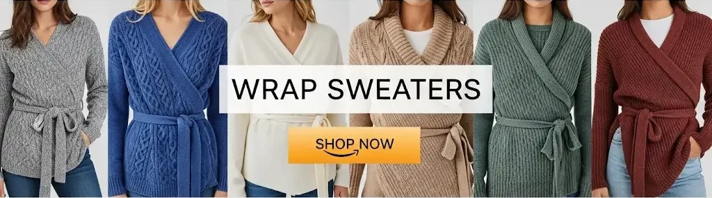 Wrap sweaters amazon