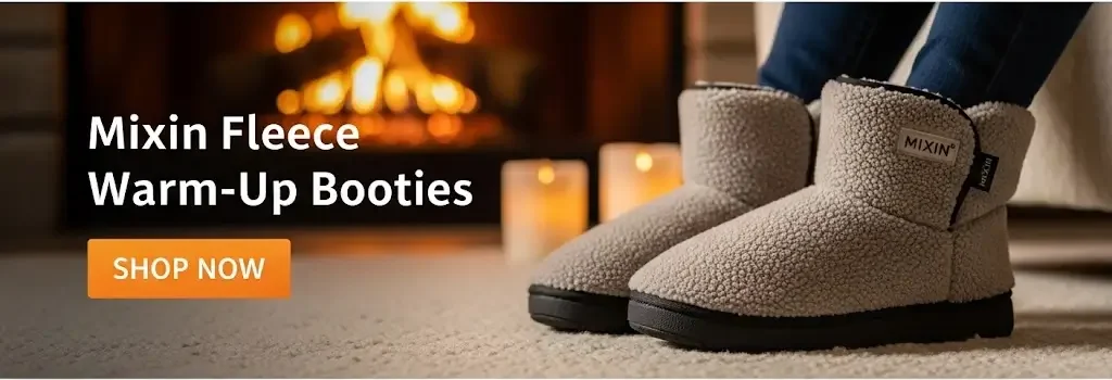 Mixin women's comfort warm faux fleece booties