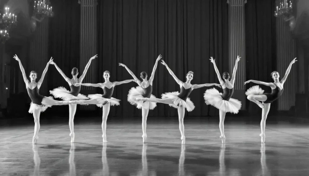En croix in different ballet schools
